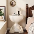 thumbnail image 1 of NTGFU 1 Piece 2-In-1 Modern Creative Bear-Shaped Storage Cabinet Bedside Table,Bedroom Balcony Mobile Mini Table,Suitable for Storage In The Living Room and Bedroom - White, 1 of 5