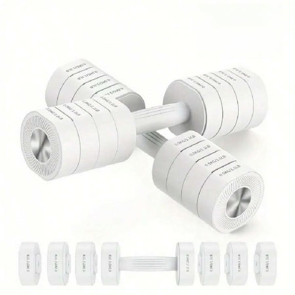 NTGFU Adjustable Dumbbell Set Of 2, 4 In 1 Hand Weights for Women At Home, Free Weights Dumbbells, Weight Set for Home Gym Exercise Training,White-8.8lbs*2