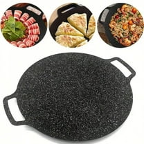 NTGFU Outdoor Griddle, Indoor Grill Pan, Cast Iron Craftsmanship, Non-Stick Coating, Easy To Clean, 36CM
