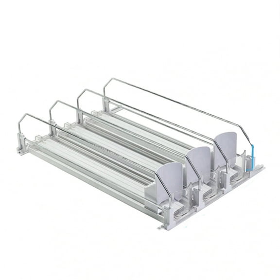 NTGFU Soda Can Organizer for Fridge, Updated Slow Down Self-Pushing Glide Rack Drink Dispenser, Up To 20 Cans Storage for Fridge Pantry - 310mm 3PCS/Set