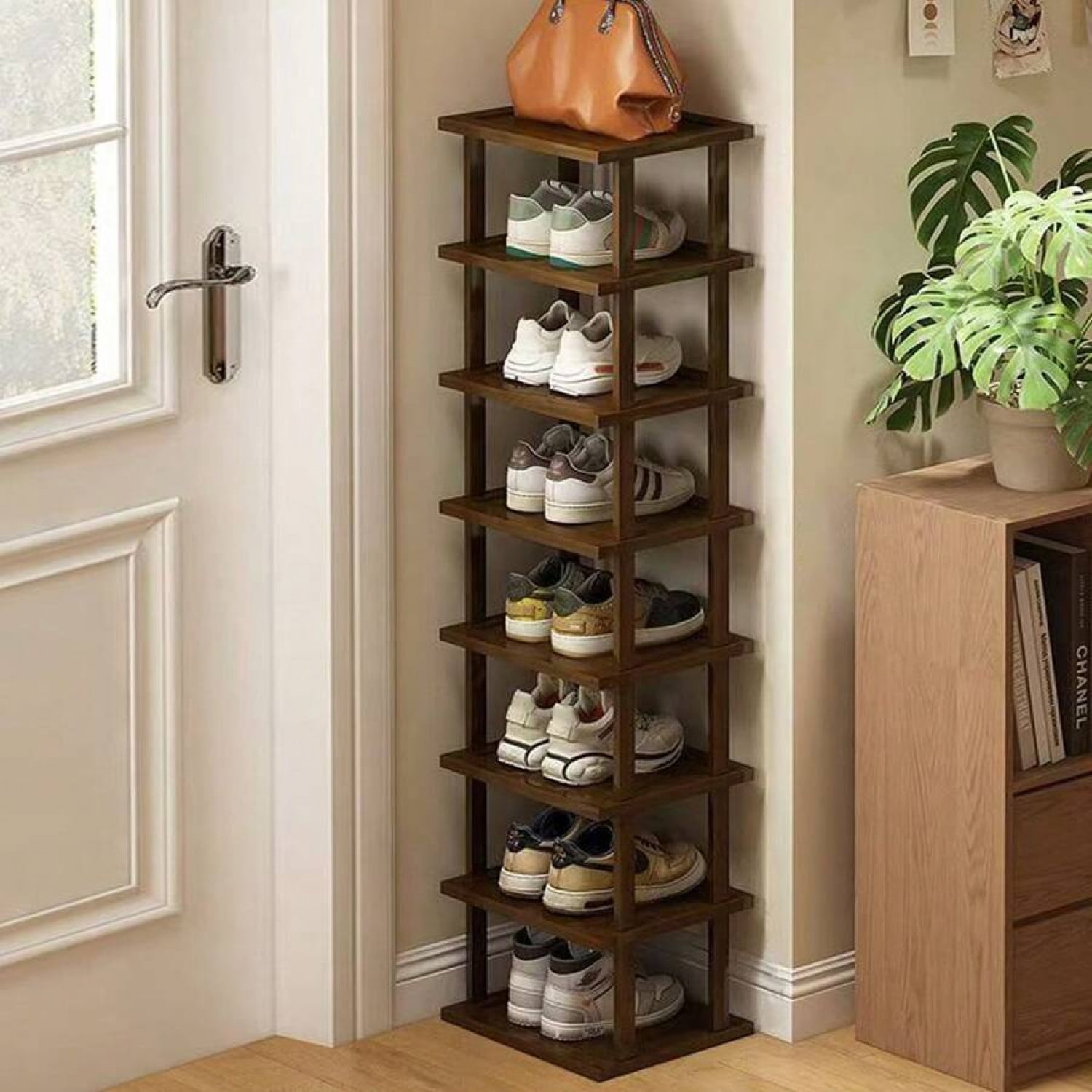 NTGFU Vertical Shoe Rack - Tall Narrow Shoe Rack Organizer for Small ...