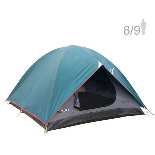 NTK Cherokee GT 8 to 9 Person 10 by 12 Foot Outdoor Dome Family Camping Tent 100% Waterproof 2500mm