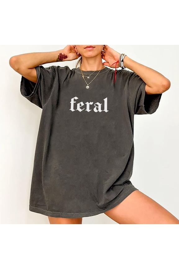 Feral Women Comfort Colors Shirt, Feral Human T-shirt, Feral Mama Tee, Funny Gen X Shirt, Funny Gift For Mom, Mother's Day Gifts