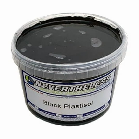 NTL Screen Printing Ink - 1 Pint Black Plastisol Ink for Screen Printing - Made in the USA - Black Fabric Paint - Tshirt Silk Screen Ink