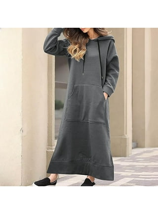 Hooded long dress cheap