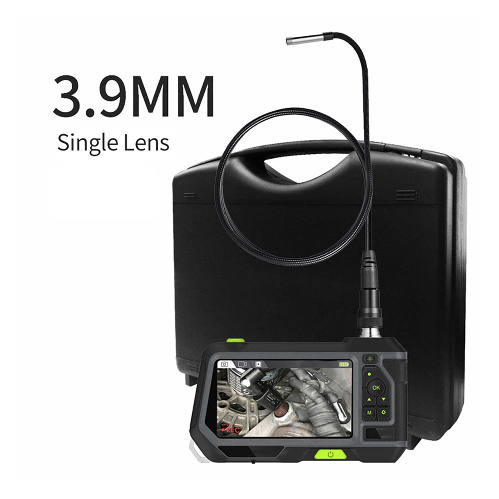 NTS500 5.5mm Dual & Three Lens Industrial Endoscope 2.0MP Inspection Camera 5 Inch 1280P HD LCD Waterproof Borescope with 6 LED ,Various Applicable