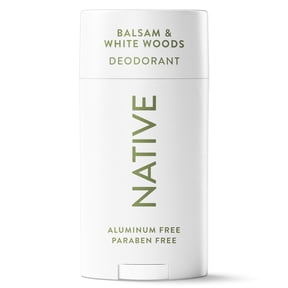 Native Deodorant For Men, Aluminum Free, Solid Deodorant Stick, Balsam & White Woods, 2.65 oz