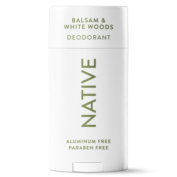 Native Deodorant For Men, Aluminum Free, Solid Deodorant Stick, Balsam & White Woods, 2.65 oz
