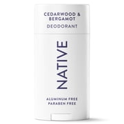 Native Aluminum Free Deodorant For Men, 72 Hour Solid Deodorant Stick, Cedarwood & Bergamot, 2.65oz