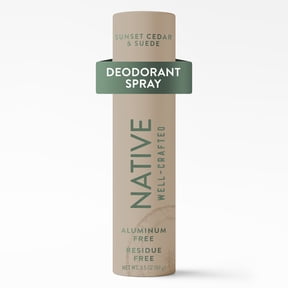 Native Aluminum Free Spray Deodorant for Men, Sunset Cedar & Suede, Well-Crafted, 3.5 oz