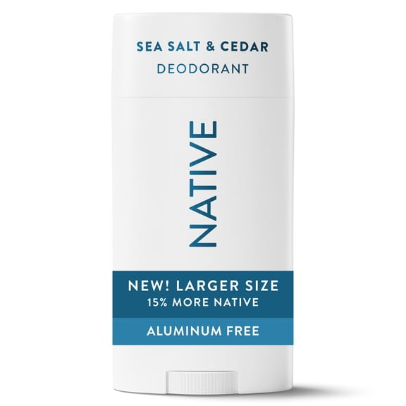 Native Deodorant For Men, Aluminum Free, 72 Hour Deodorant, Sea Salt & Cedar, 3.1 oz