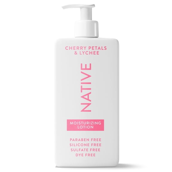 Native Moisturizing Body Lotion, Cherry Petals & Lychee, Daily Dermatologist Tested for Sensitive Skin, for Women & Men, 16.5 fl oz