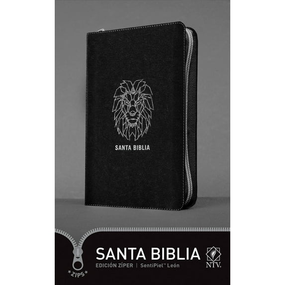 NTV Holy Bible (Santa Biblia Edicion Ziper)-Black LeatherLike w/Zipper