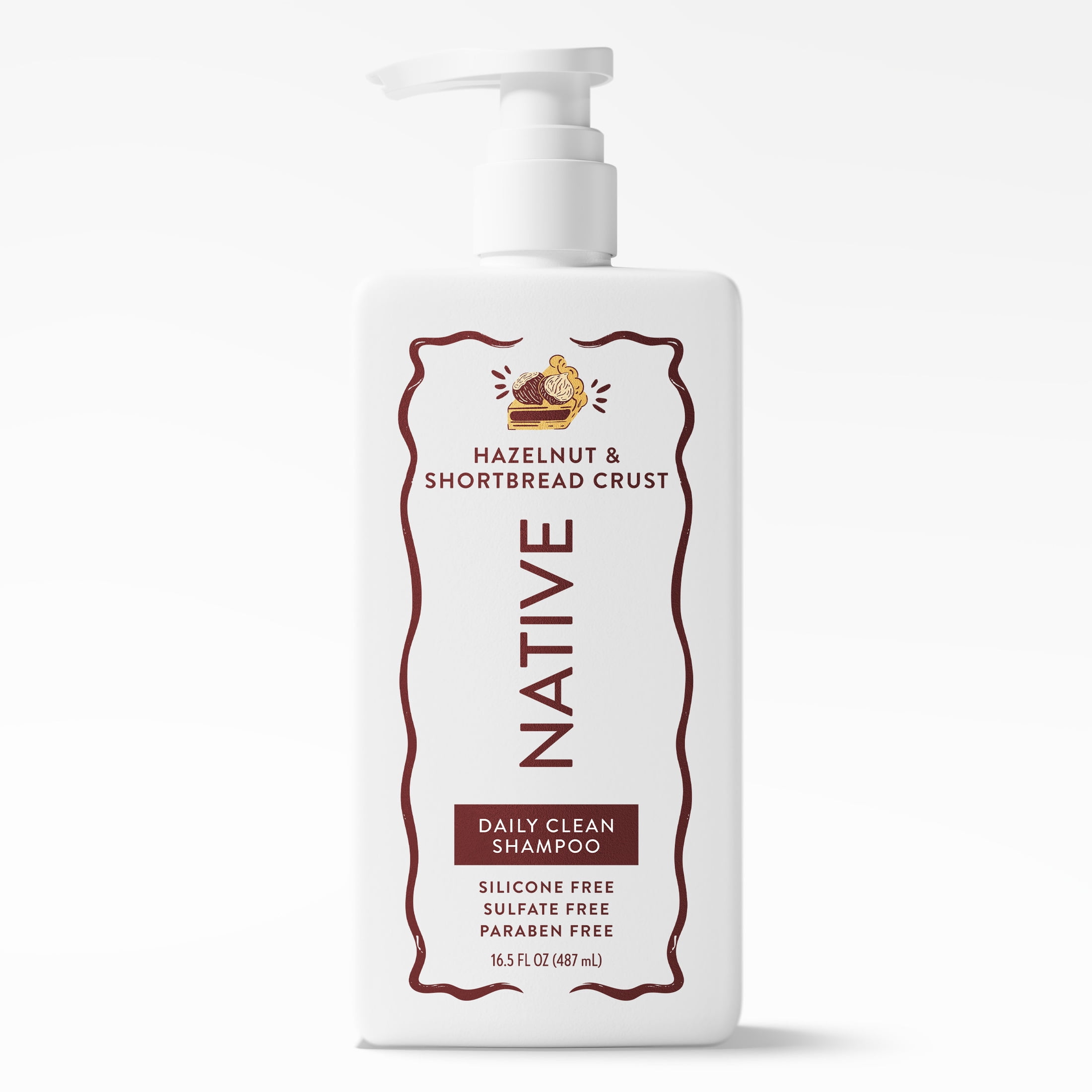 Native Daily Clean Shampoo, Hazelnut & Shortbread Crust, Silicone and Sulfate Free, 16.5 fl oz