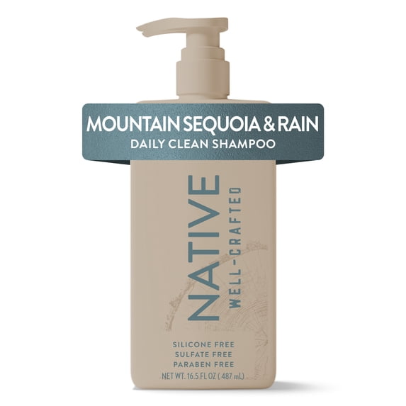 Native Daily Clean Men's Shampoo, Silicone and Sulfate Free, Mountain Sequoia & Rain, 16.5 fl oz