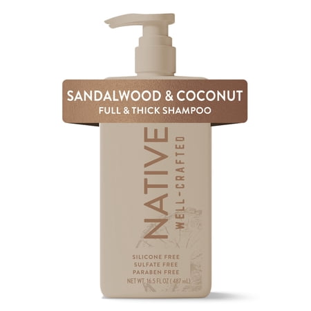 Native Full & Thick Men's Shampoo, Sandalwood & Coconut, Sulfate Free, 16.5 fl oz