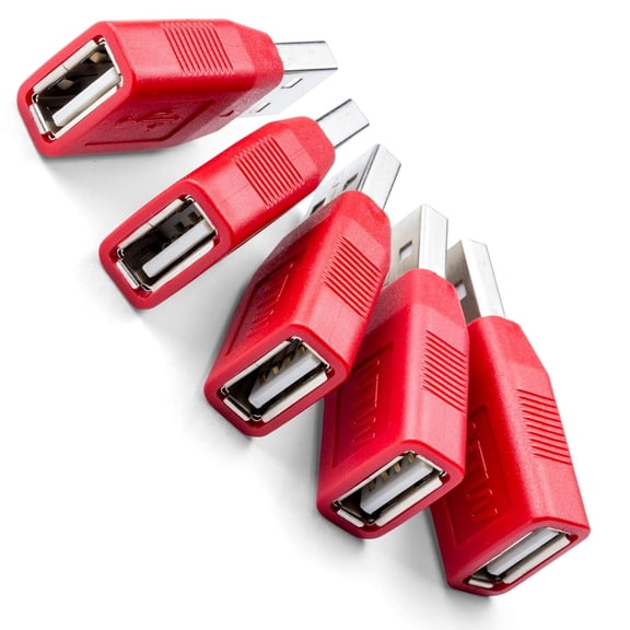 NTW 2nd Gen Secure Charging USB Adapter (5pk) Data Blocker USB Charger, USB Condom for Blocking Data Sync/Protect Against Juice Jacking/Charge Only Adapter, Works with Any USB Charger