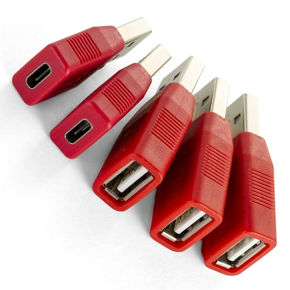 NTW USB Data Blocker/USB Charger/Secure Charging USB Adapter USB Condom for Blocking Data Sync/Protect Against Juice Jacking/Charge Only Adapter -NUSBX-KDL-A3C2 (5PK)