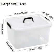 NTYNTY 20.8 Qt. Plastic Storage Bins with Lids, Stackable Storage Containers, Totes, 6 Pack