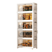 NTYNTY 5 Tier Stackable Plastic Storage Bins with Lid and Wheels-Closet Organizers and Storage,Foldable Storage Containers,Organization and Storage Boxes for Craft,Home,Pantry,Dorm,Transparent