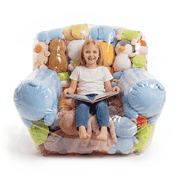 NTYNTY Stuffed Animal Storage Bean Bag Chairs for Kids Extra Large Bean Bag Cover with Zipper Toy Organizers and Storage for Room and Home Decor Transparent, 37.8*37.4in