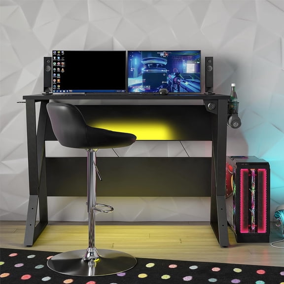 NTense Genesis Adjustable Gaming Desk in Black