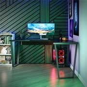 NTense Maxed Gaming L Desk with CPU Stand, Black