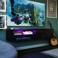thumbnail image 1 of NTense Victory Floating TV Stand for TVs up to 60", Black, 1 of 14