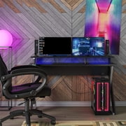 NTense Xtreme Gaming Desk with Riser in Black