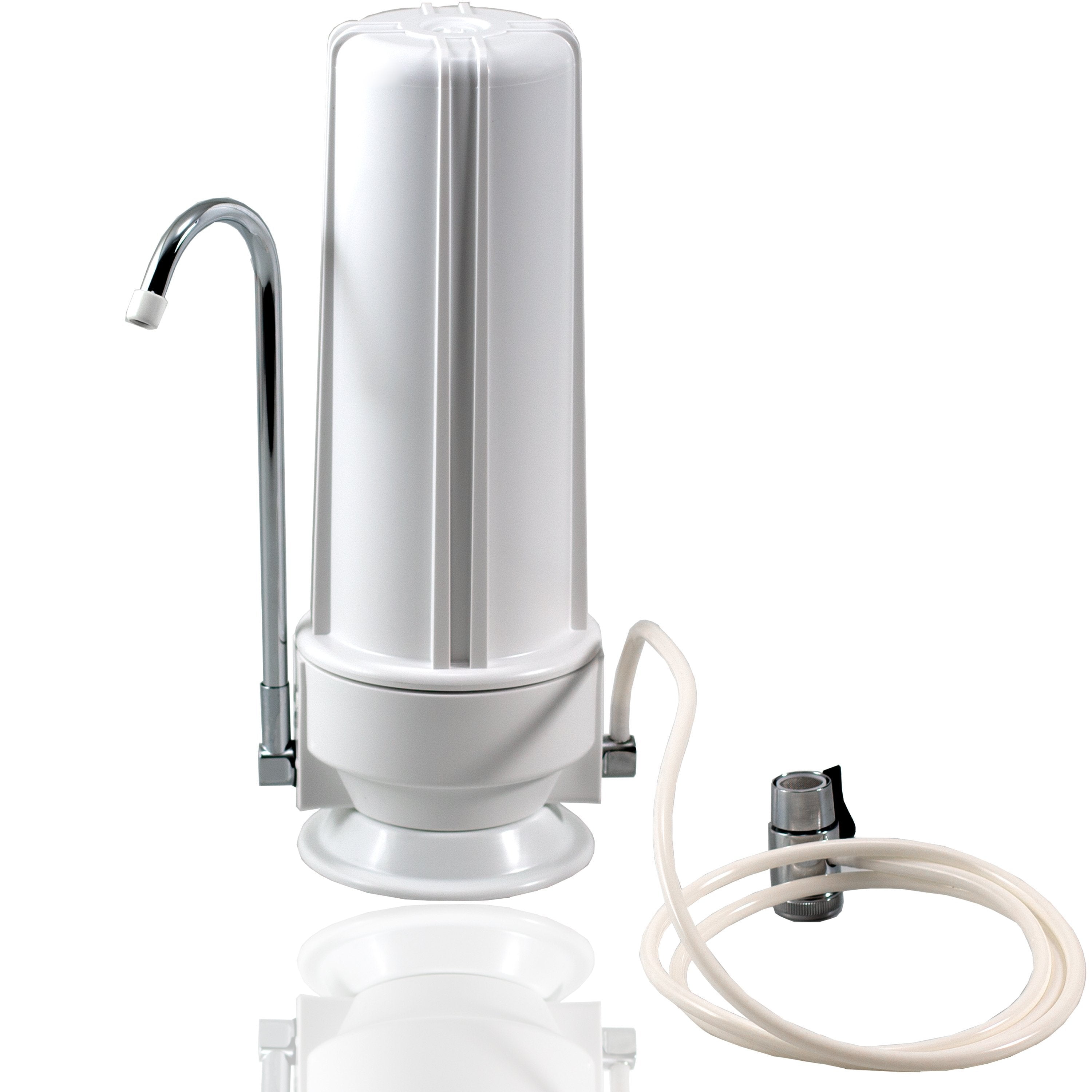 Compact White 1-Stage Countertop Water Filtration System