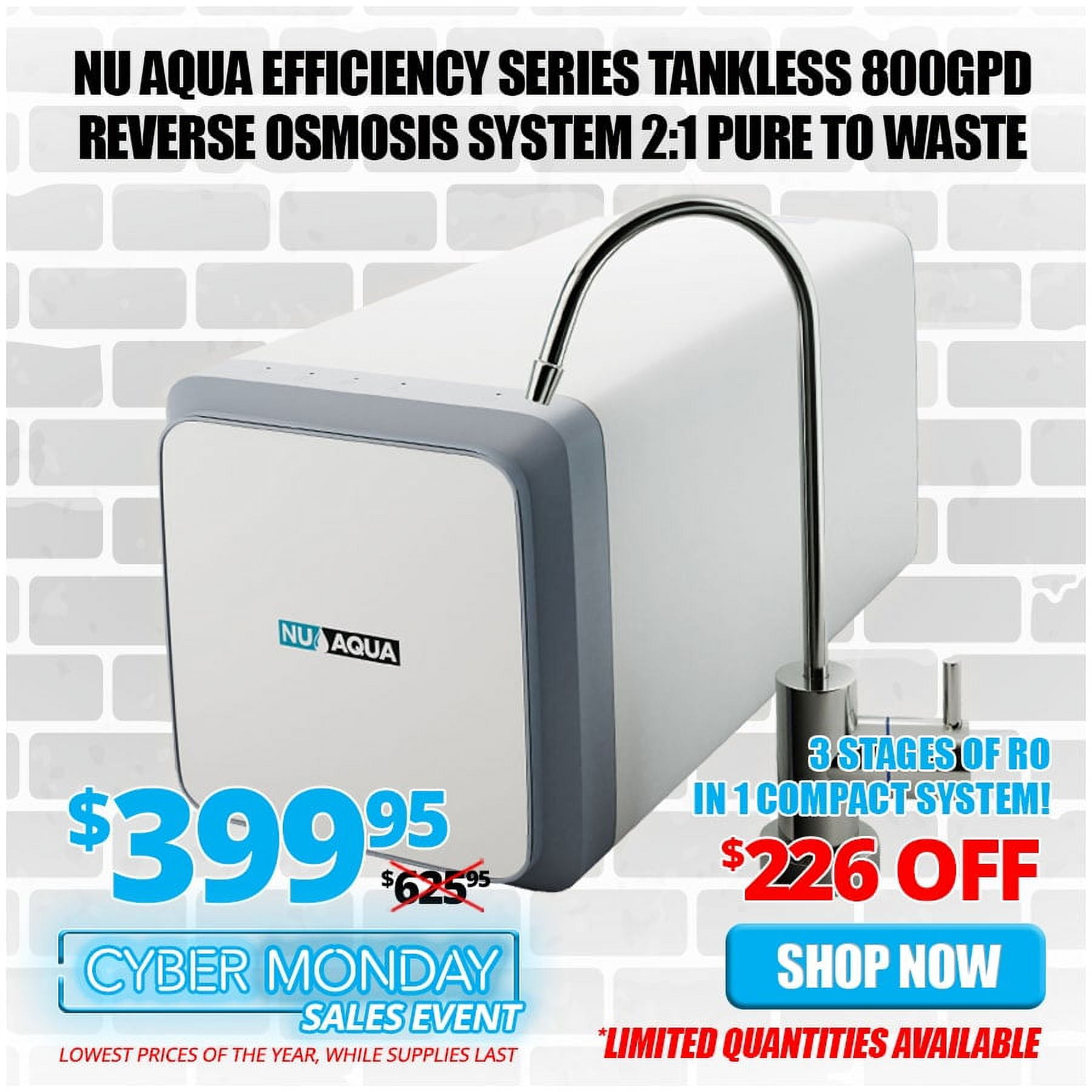 NU Aqua Efficiency Series Tankless 800GPD Reverse Osmosis System 21