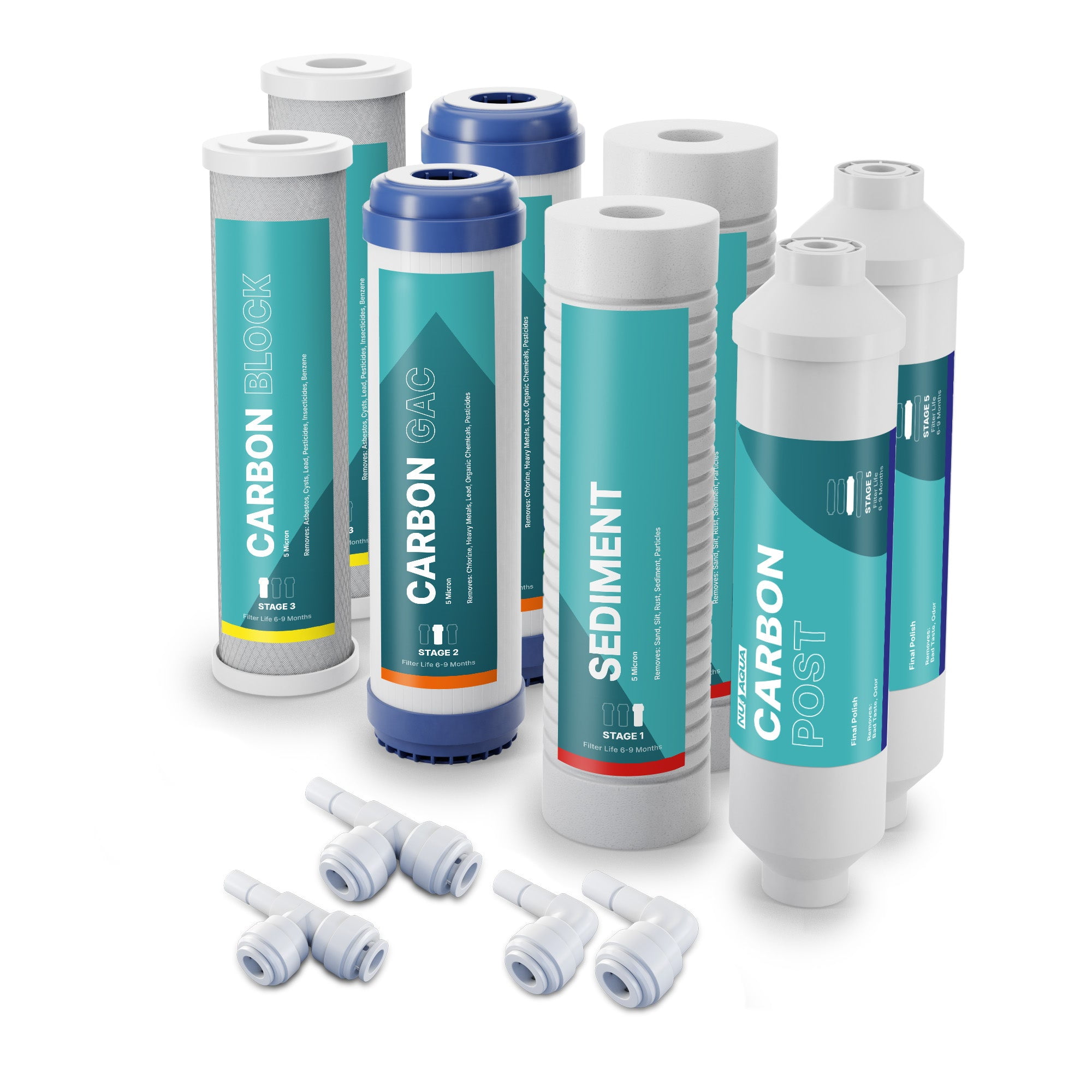 7-Stage Alkaline & UV Reverse Osmosis Water Filter Replacement Set