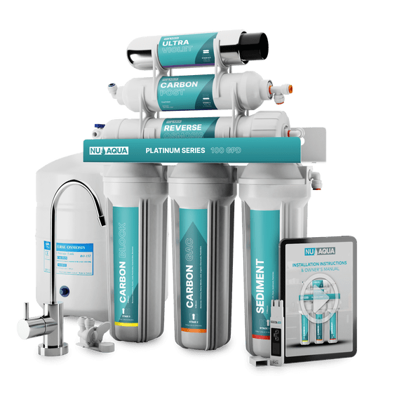 NU Aqua Platinum Series 6 Stage UV Ultraviolet 100GPD RO System
