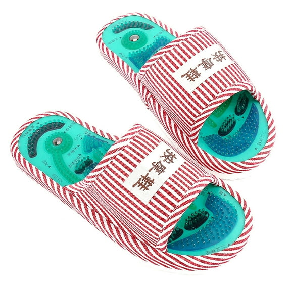NUAHRHY 1 Pair Acupressure Foot Massage Slippers Acupuncture Acupoint Massage Sandals Shoes Reflexology Health Shoes for Women Popular in The World