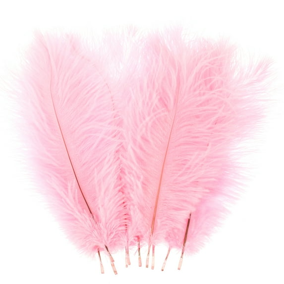 NUAHRHY 10pcs Ostrich Feather Multi-Color Ostrich Feather Plume Decorative Pink Gold Purple Feather Craft Fashion DIY Large Feather Party Centerpieces for Home Wedding Party Decor