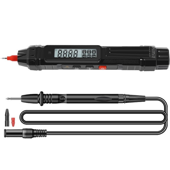 NUAHRHY 2 in 1 Pen Type Digital Multimeter Voltage Tester with LCD Display 4000 Counts Noncontact Voltage Tester for Measuring AC DC Voltage Resistance Diode Continuity