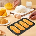 thumbnail image 1 of NUAHRHY 2Pcs Hot Dog Bun Pan Carbon Steel Hotdog Bun Mold Nonstick Hot Dog Baking Mold Evenly Heated Hot Dog Baking Pan Reusable Hot Dog Baking Tray Practical Hot Dog Bread Mold for Baking, 1 of 8