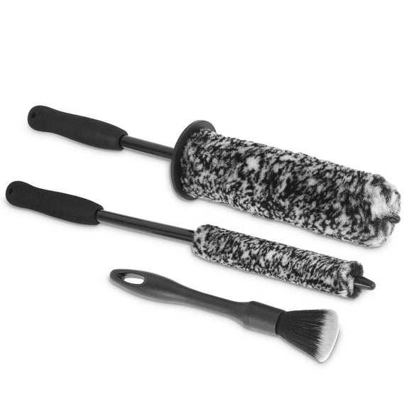 NUAHRHY 3 Pcs Wheel Brush Kit Soft Wheel and Rim Brush Flexible Car Detailing Brush Efficient Wheel Cleaning Kit Practical Rim Cleaning Kit for Wheels and Tires Cleaning