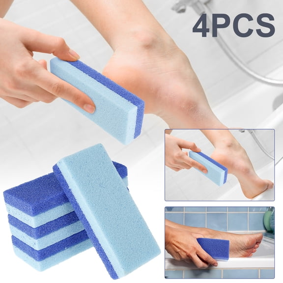 NUAHRHY 4pcs Foot Pumice Stone Sponge Block Premium Foot File for Feet Hard Skin Callus Remover and Scrubber