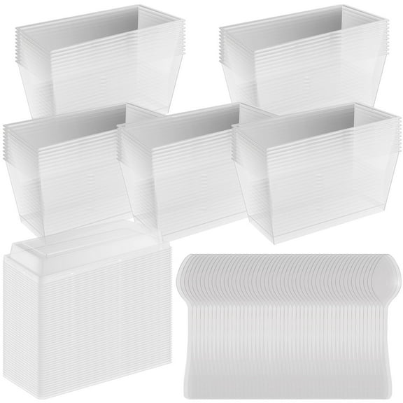 NUAHRHY 50 Pcs Dessert Cups with Lids and Spoons Clear Parfait Cups Reusable Appetizer Cups Plastic Serving Bowls Rectangle Pudding Cups for Tasting Party Desserts