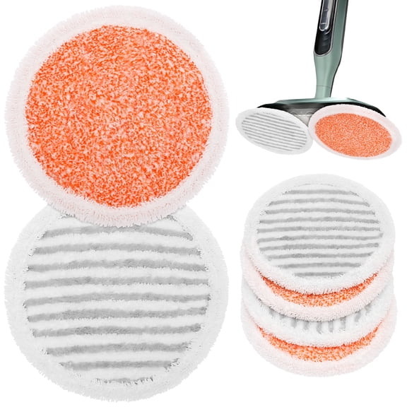 NUAHRHY 6Pcs Replacement Steam Mop Pads for Shark S7000 S7201 S8001 S8201 Steam Mop, Reusable Steam & Scrub All-in-One Scrubbing and Sanitizing, Dirt Grip Scrub Washable Pad, Part XKITP7000 etc