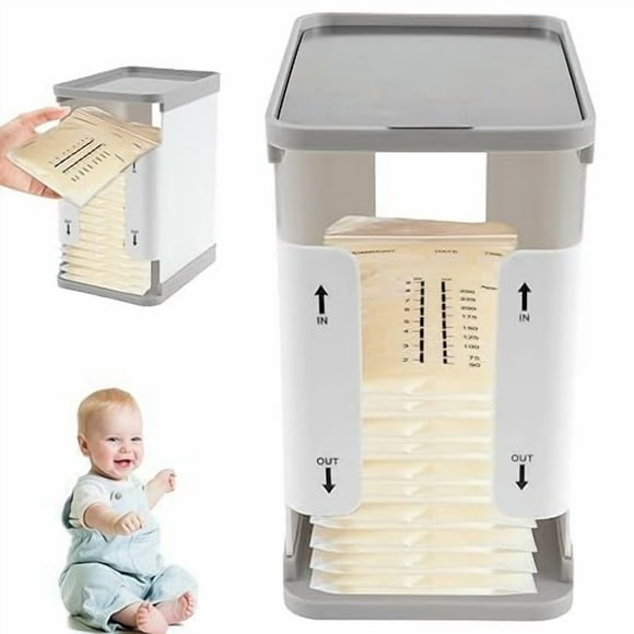 NUAHRHY Breast Milk Storage Container Freezer Organizer Bags 60oz Breastfeeding Bottles with lids for Freezing Breastmilk Cooler Pump Bag White