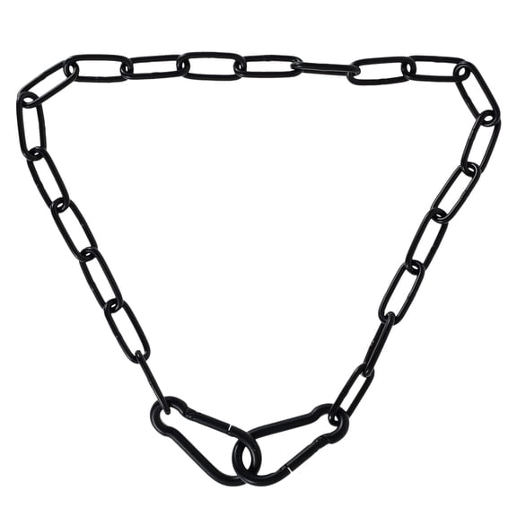 Heavy Duty Gate Chain Lock, 20 Inch Stainless Steel Hanging Chain with Spring Buckles for Hammock and Fence, Weatherproof, Black