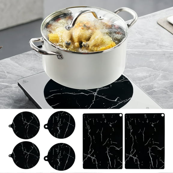 NUAHRHY Induction Cooktop Mat Nonstick Induction Cooktop Protector Heat Resistant Induction Stove Protector Reusable Induction Burner Mat Practical Induction Stove Protector Mat for Home Kitchens