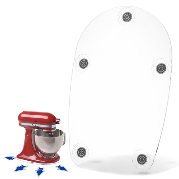 NUAHRHY Mixer Slider Mat Compatible for 4.5 QT Tilt Head Stand Mixer Acrylic Mixer Mover Slider Pad Flexible Durable Kitchen Appliance Slider Mat Mixer Accessories 13.38x8.26x0.4inch