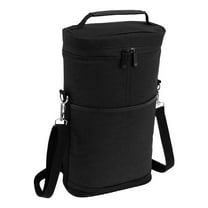 NUAHRHY Oxford Cloth Bottle Wine Bag With Handle and Strap Waterproof Insulated Wine Carrier Easy to Clean Dustproof Wine Cooler Bag for Travel Beach Dinner Party