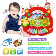 NUAHRHY PENGXIANG Musical Baby Toys 6 to 12 Months, Baby Piano Light Up Animal Musical Toys for Toddlers 1-3, Infant Kids Learning Toys for 1 Year Old Girl Boy, Baby Toys 12-18 Months Gifts