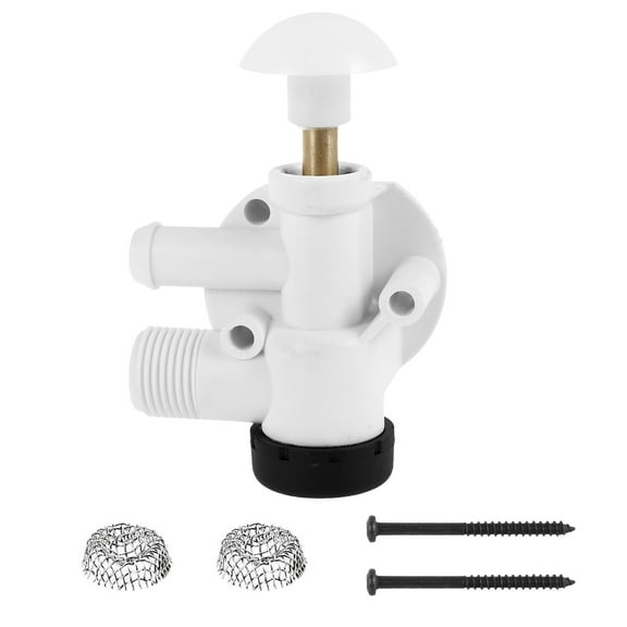NUAHRHY RV Water Valve Kit RV Toilet Water Flush Valve Assembly Leak Proof Toilet Drain Valve Replacement Plastic Pedal Flush Toilet Valve Replacement for 506+ Toilets