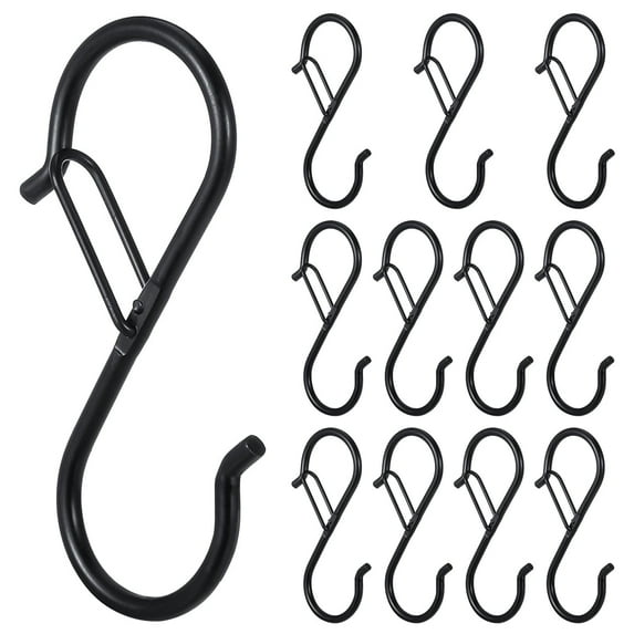 NUAHRHY S Hooks for Hanging 12 Pack 3.5inch S Shaped Hooks for Hanging Plants Stainless Steel S Hooks Heavy Duty Durable S Shaped Hooks for Hanging Clothes Plants Bathroom
