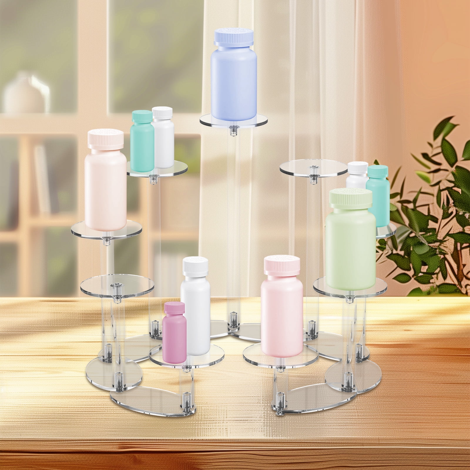 NUAHRHY Transformable Figure Display Stand Clear Acrylic Figure Display